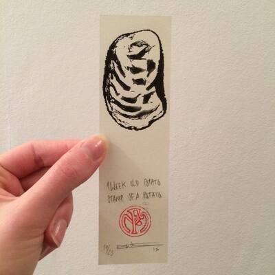1 week old potato stamp of a potato
1 week old potato stamp of a potato