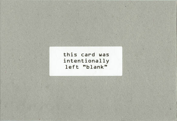 this card was intentionally left this card was intentionally left