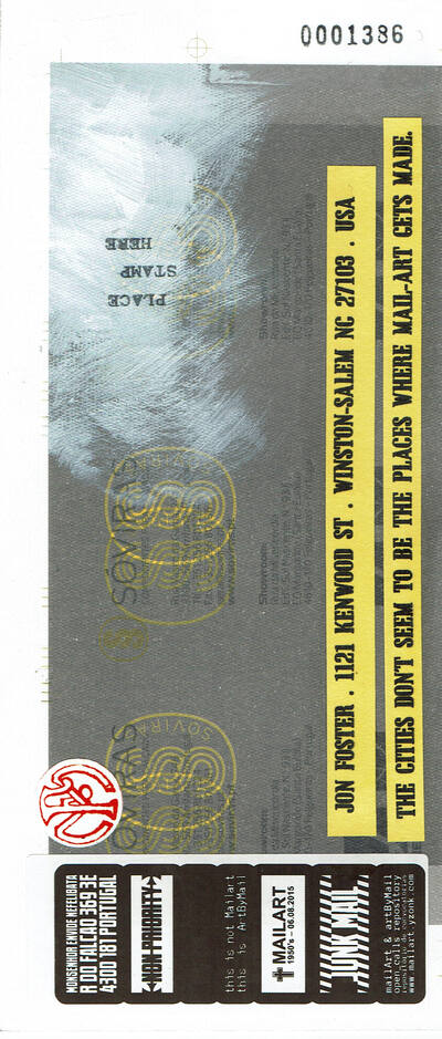 Jon Foster 10 Years of Mail-Art #08
Jon Foster 10 Years of Mail-Art #08